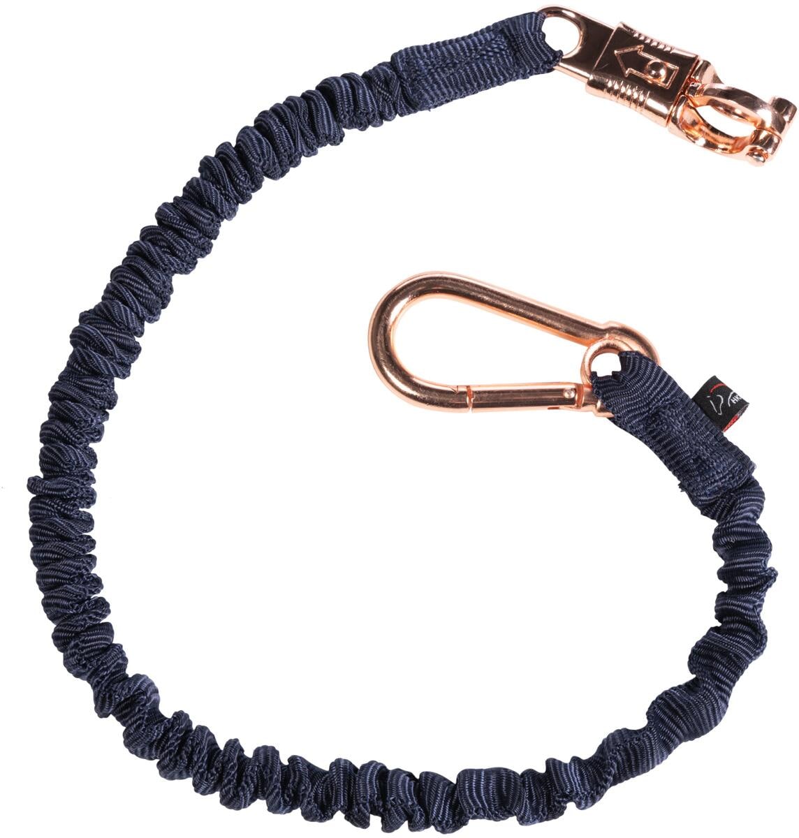 HKM Rosegold Elastischer Anbindestrick, navy/rosegold, 60cm