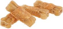 KERBL Pet Rinderhautknochen mit Hühnchen, 4 Stück
