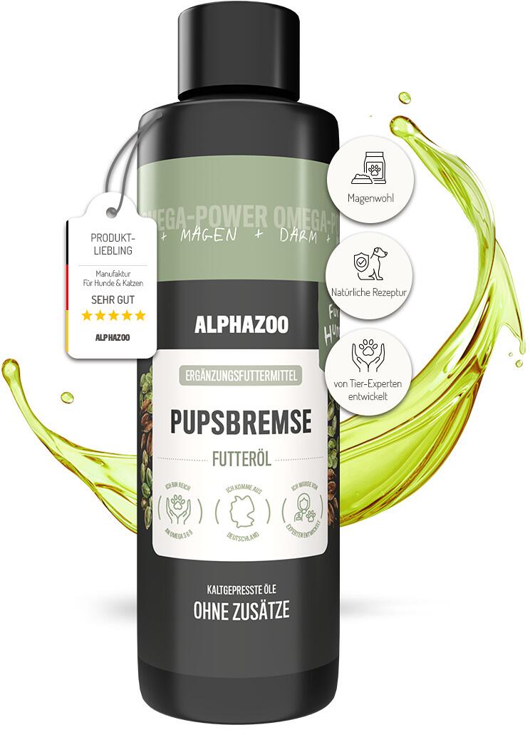 alphazoo Pupsbremse Futteröl für Hunde, 250ml