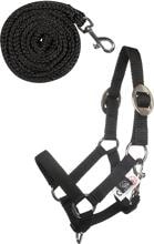 HKM Hobby Horsing Basic cavezza e corda, nero