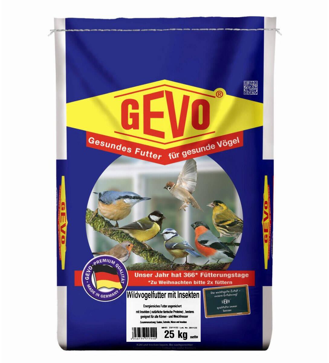 GEVO Wildvogelfutter mit Insekten, 25kg