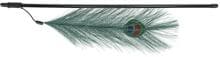 Canna da pesca Trixie con piuma di pavone artificiale, plastica, 47 cm
