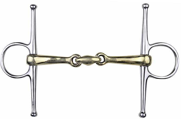 HKM Schenkeltrense mit Edelstahlringen, Argentan, 16mm, 40/135mm