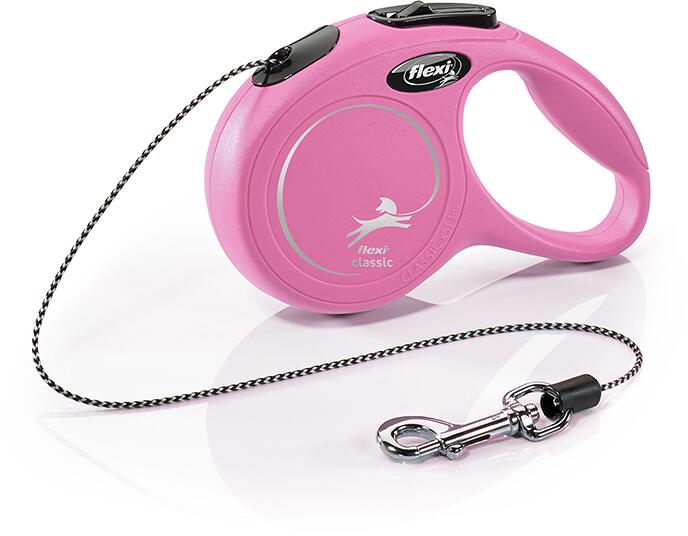 flexi Classic Rollleine, Seil, 5m, pink, S