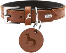 Collare HUNTER Larvik, cognac/nero, taglia S-M, 50 cm