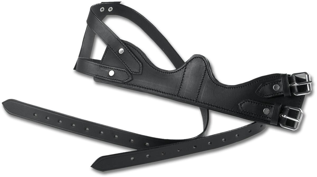 Waldhausen Leder Kopperriemen, weich gepolstert, schwarz