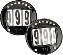 Waldhausen head numbers patent leather, round, black