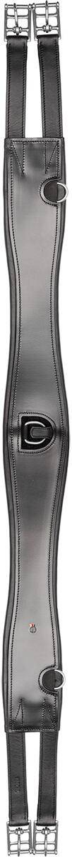 Waldhausen Sleek Ledersattelgurt, schwarz, 140cm