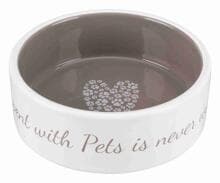 Ciotola Trixie Pet "s Home, ceramica, 0,3L/ø12cm, crema/taupe