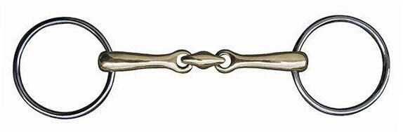 HKM Unterlegtrense, doppelt gebrochen, Argentan, 14mm, 55/135mm