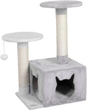 KERBL Pet Saphir Light scratching post, white/grey, 60x50x80cm