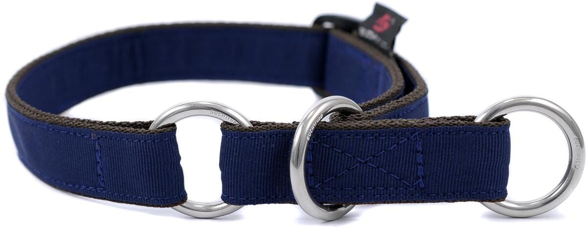 SUCHtrupp Pure Zugstopp Halsband, dunkelblau, M