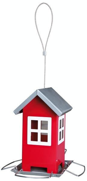 Vogelhaus | 19x20x19cm | 1l | rot/silber