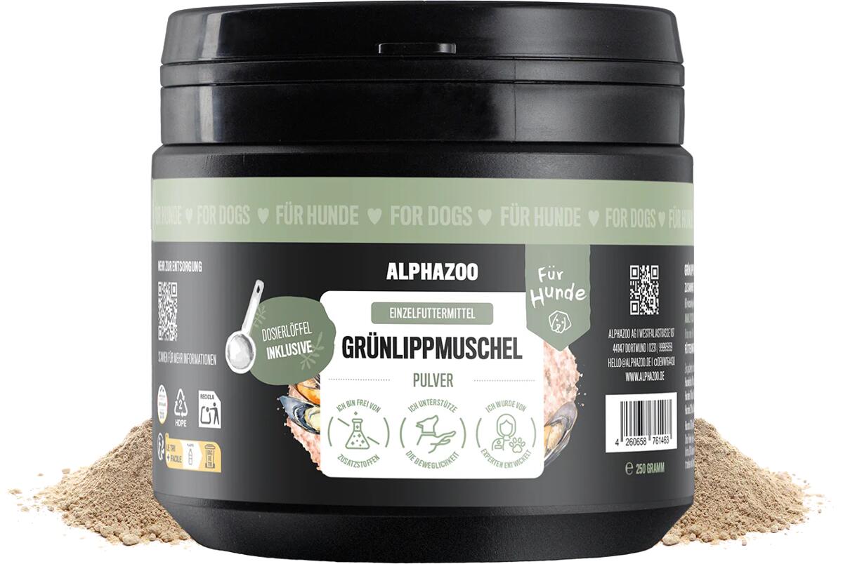 alphazoo Grünlippmuschel-Pulver, 250g