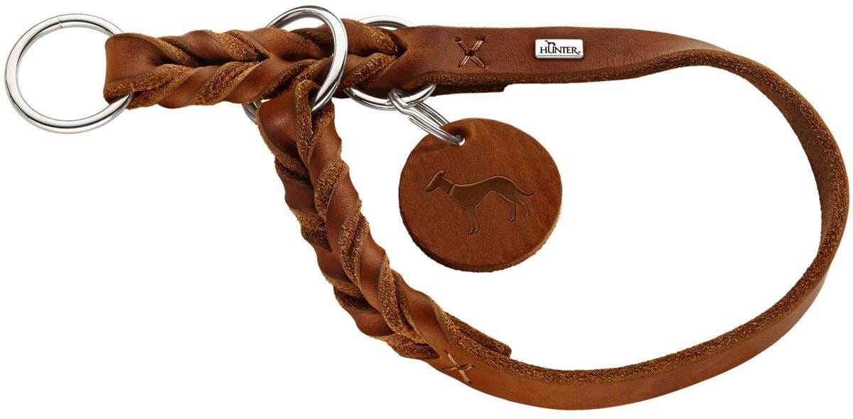 HUNTER Solid Education Dressurhalsung, cognac, S-M