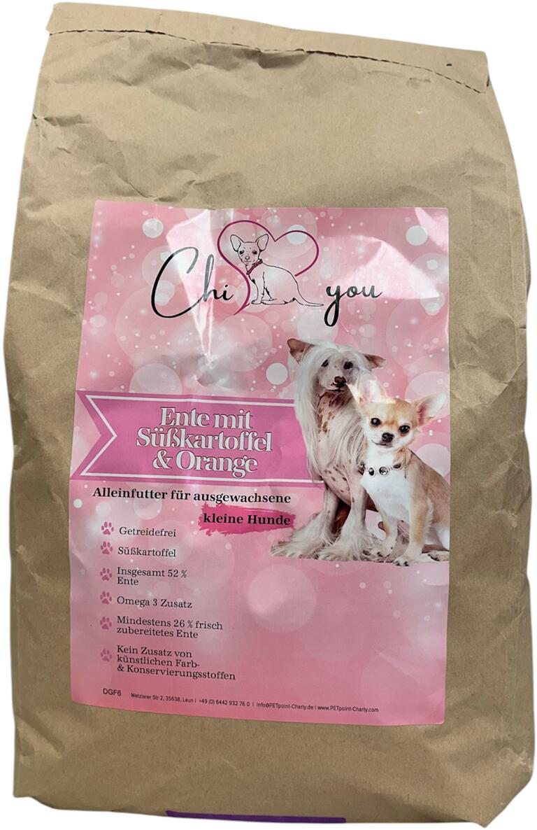 ChiLOVESyou Adult Dog | Small Breed | mit Ente, Süßkartoffel & Orange | getreidefreies Hundefutter | 6 kg