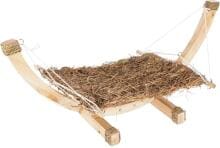 Amaca KERBL Pet Siesta in erba con struttura in legno, 73x36x34cm