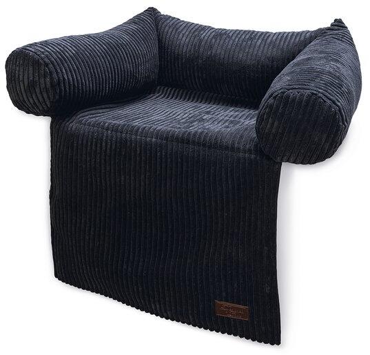 Designed by Lotte Sofakissen, gerippt, 50x50x30cm, anthrazit