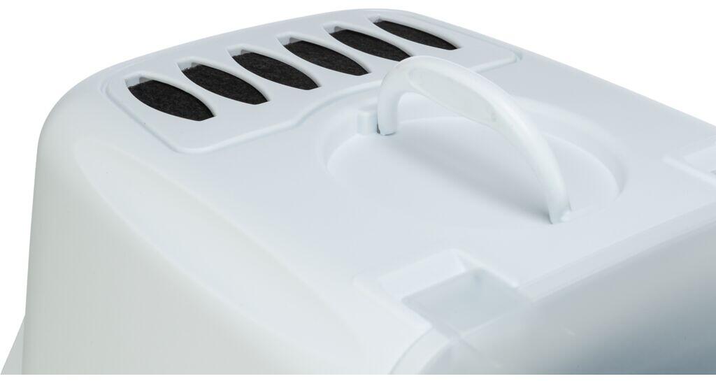 Trixie Vico Open Top Katzentoilette mit Haube, 40x40x56cm, blau/weiß