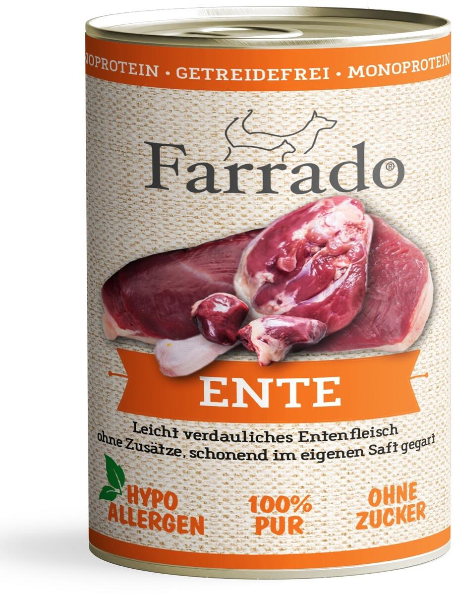 Farrado PUR Nassfutter, 8x400g, Ente