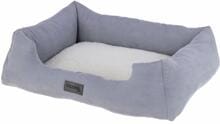 KERBL Pet Zoe Kuschelbett, grau/weiß, 61x48x18cm