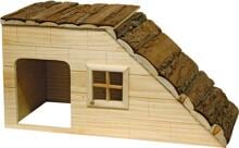 KERBL Casetta naturale per animali con rampa, 50x25x25cm