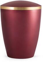 Urna per animali Völsing Elegance Edition, fascia dorata spazzolata, color vino madreperla, 2,8 L
