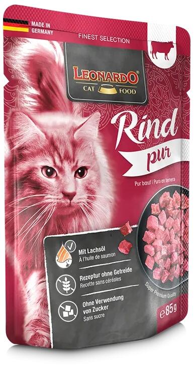 Leonardo Finest Selection Nassfutter Pur, 16x85g, Rind