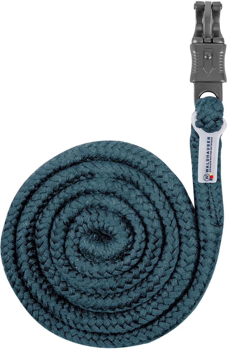 Waldhausen Plus Anbindestrick, Panikhaken, dunkle Beschläge, petrolblau