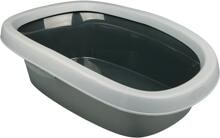 Lettiera Trixie Carlo con bordo, 39x17x58cm, grigio scuro/grigio chiaro