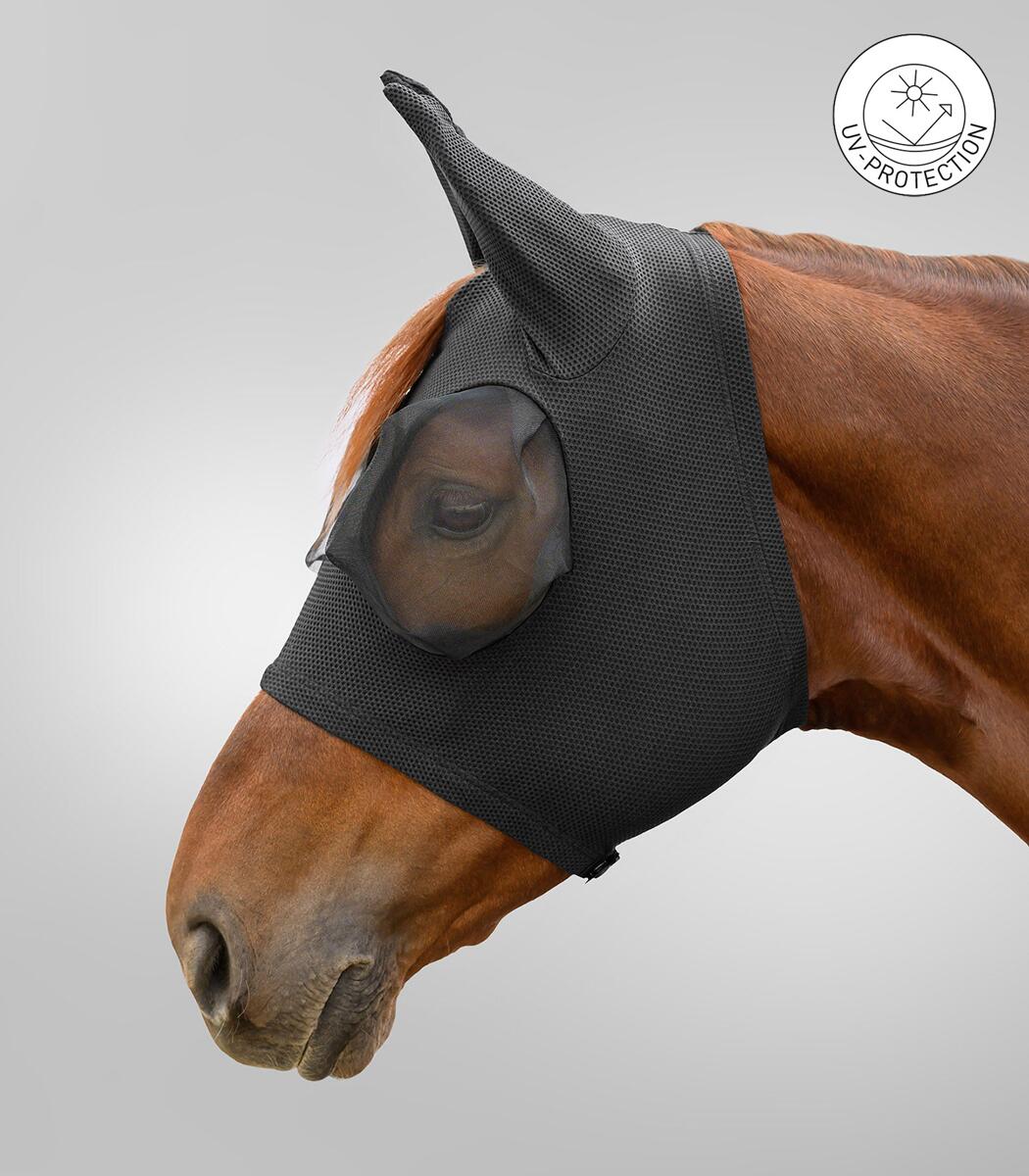 Waldhausen Puck Breath Fliegenmaske, schwarz, Pony