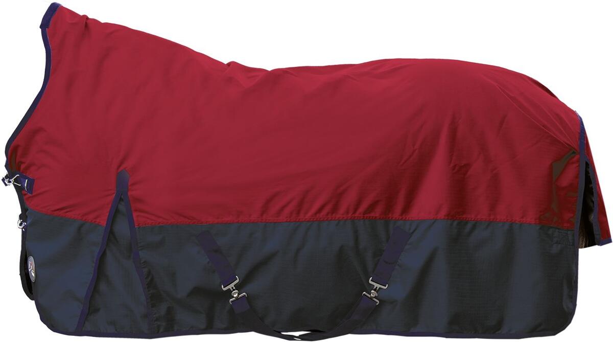 HKM Louisville Highneckdecke, 1680D, Polarfleece, rot/dunkelblau, 125cm
