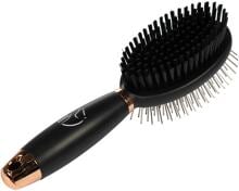 HKM Gel Schweif- und Mähnenbürste, zweiseitig, schwarz/rosegold