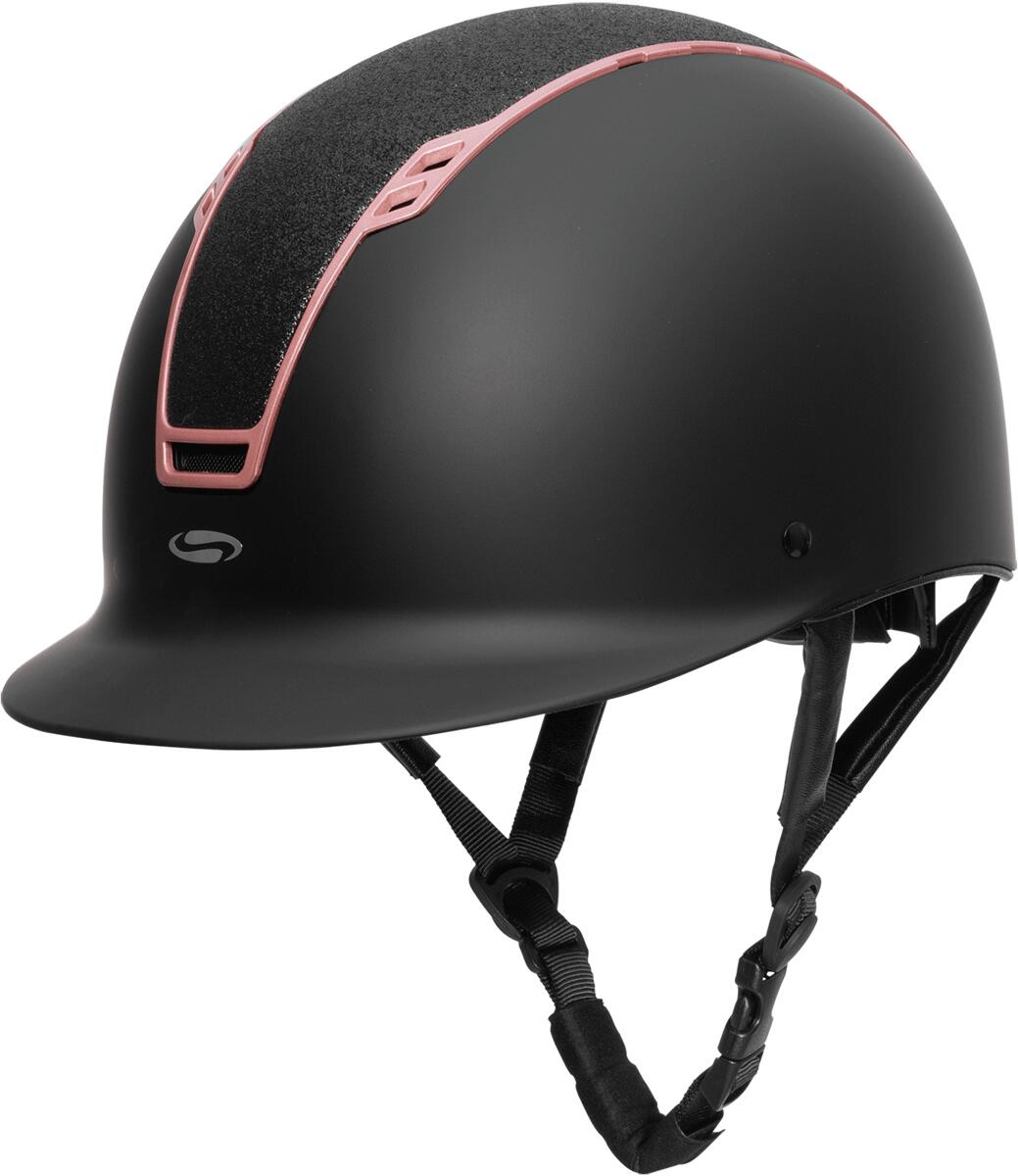 SWING H22 Reithelm, schwarz matt/shine/roségold, M/55-57cm