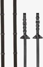 LeMieux Continental rubber reins, brown/silver, Cob
