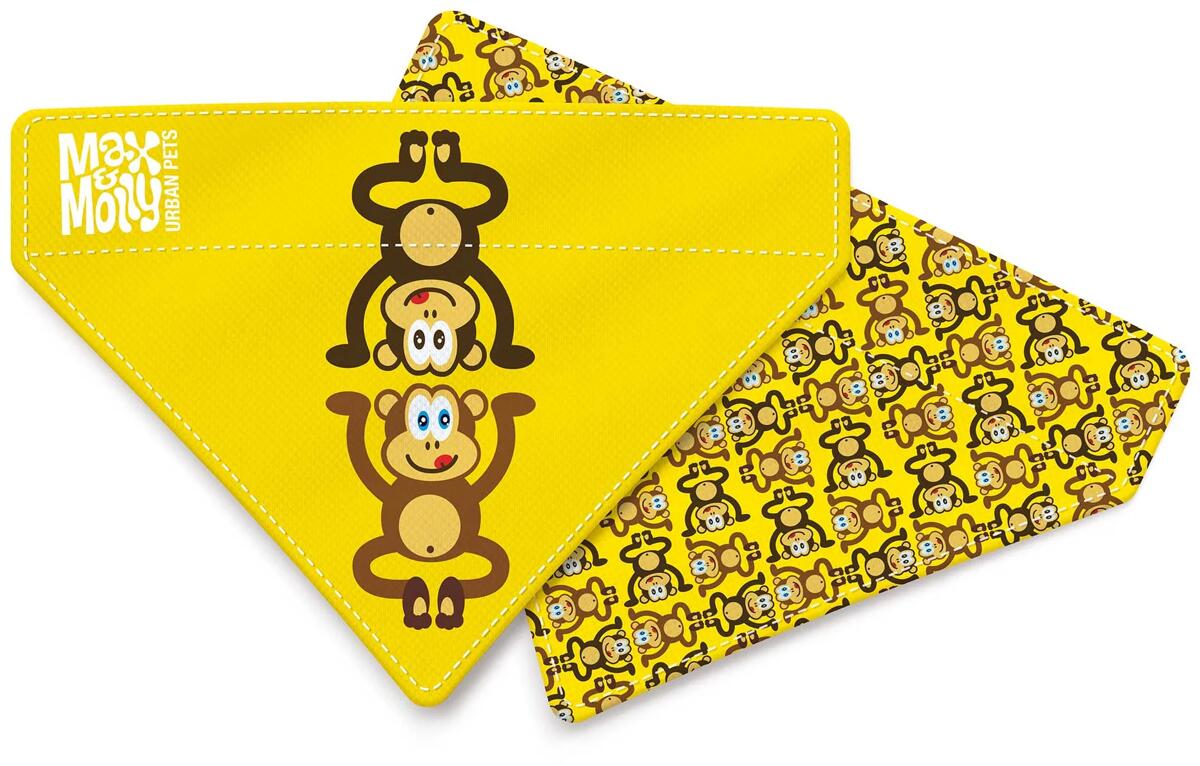 Max & Molly Monkey Maniac Bandana Hundehalstuch, L