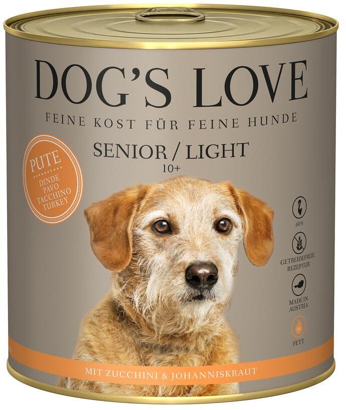DOGS LOVE Senior Light Nassfutter mit Pute, 6x800g