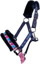 Cavezza HKM Funny Horses Hearts, blu scuro, Shetty