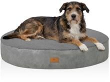 Knuffelwuff Bolster Rund-Hundebett, Ø100cm, grau