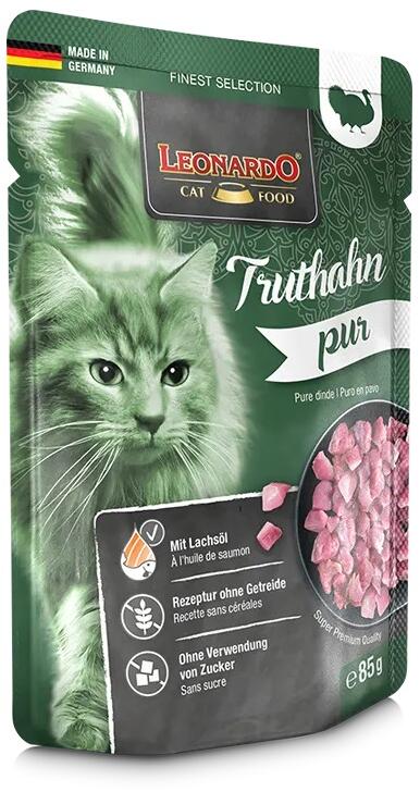 Leonardo Finest Selection Nassfutter Pur, 16x85g, Truthahn