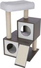 KERBL Pet Flair scratching post, white/grey, 48x44x86cm