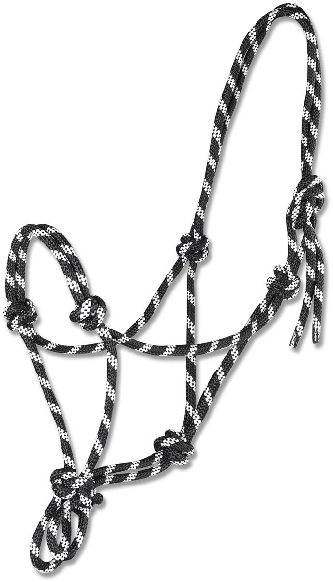Waldhausen Knotenhalfter, schwarz/weiß, VB