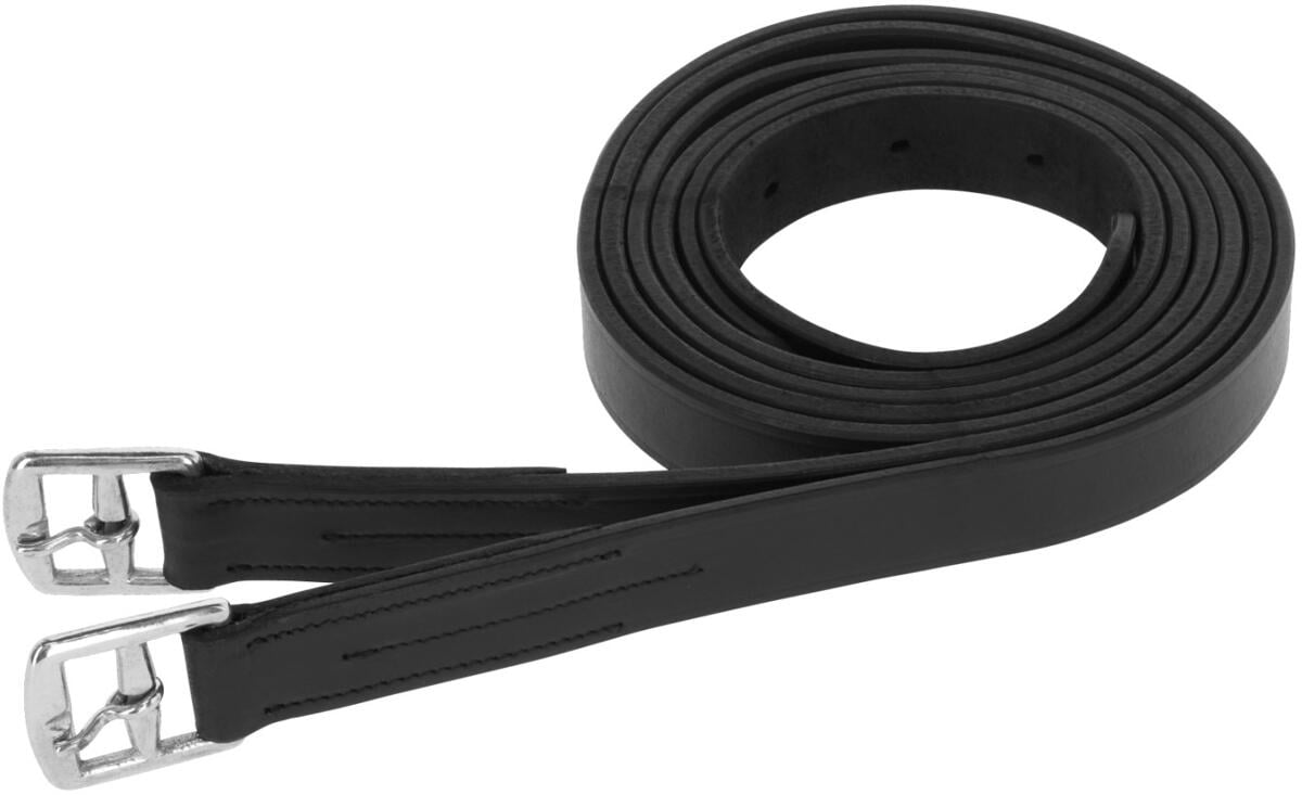 Covalliero Steigbügelriemen, Leder, 1 Paar, 145cm/27mm, schwarz