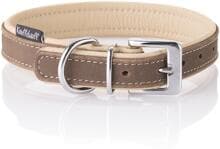 Knuffelwuff Orlando Hundehalsband, 19–25cm, 1,2cm, braun/beige
