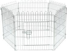 KERBL Pet Freilaufgehege, 6 Elemente à 56,5x56,5cm, mit Tür
