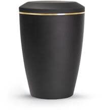 Urna per animali Völsing Lina Edition, fascia dorata spazzolata, velluto nero, 2,8 L