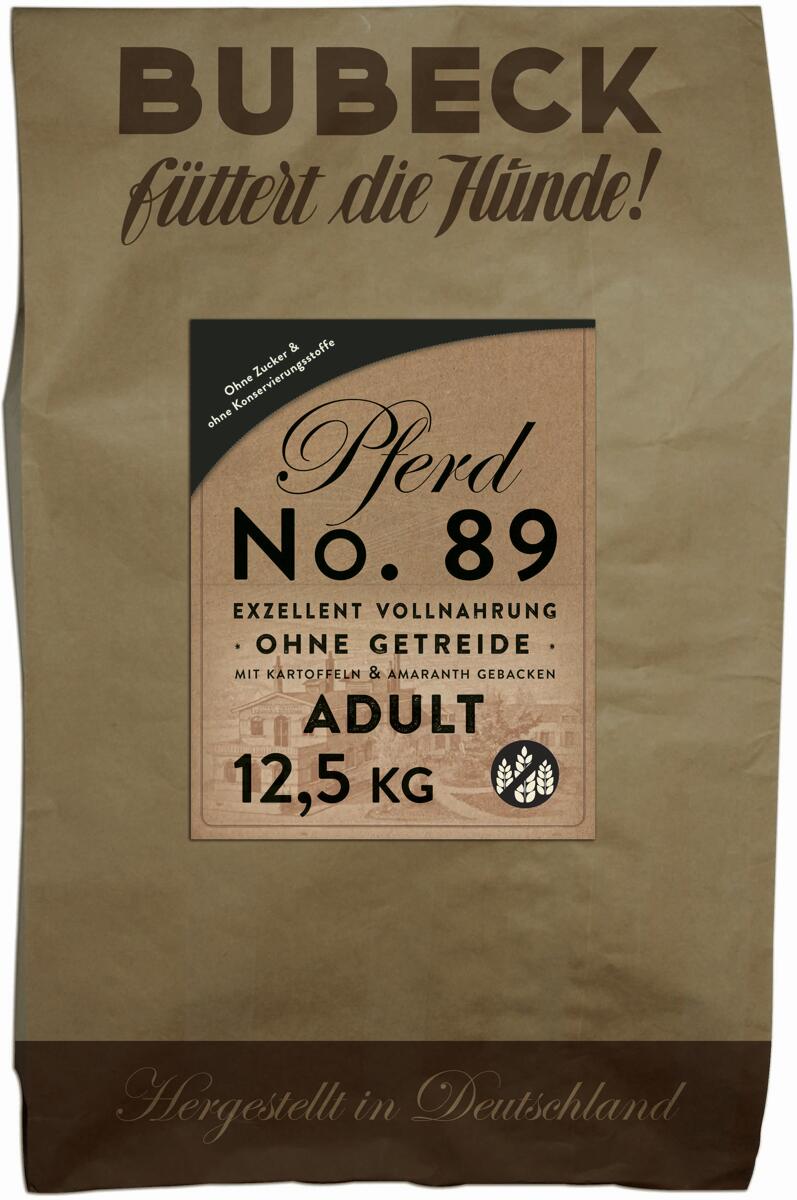 Bubeck Exzellent Nr. 89 Trockenfutter mit Pferdefleisch, getreidefrei, 12,5kg