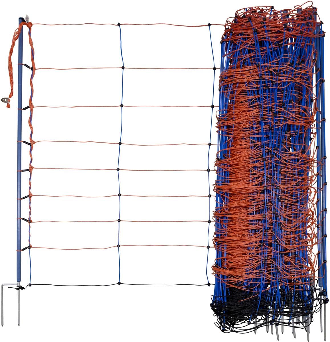 AKO TitanNet Premium Schafnetz, Doppelspitze, orange/blau, 50mx90cm