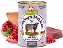 GranataPet Lieblings Mahlzeit Nassfutter mit Wild & Angus Rind 
