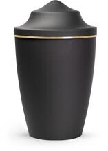 Urna per animali Völsing Lina Edition, fascia dorata spazzolata, velluto nero, 1,5 L